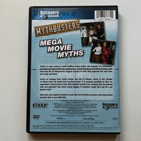 🎬💥 MythBusters Mega Movie Myths DVD | Discovery Channel - Picture 2 of 6